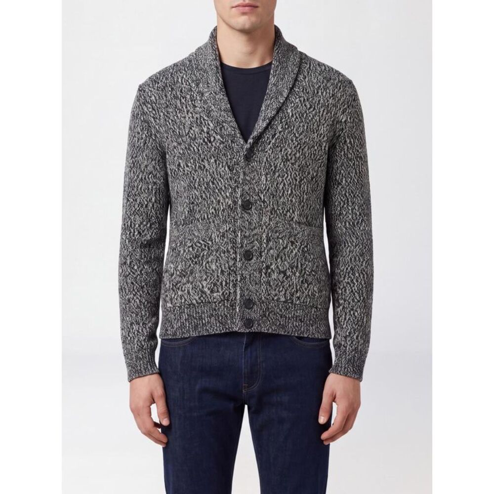 Brioni Men Shawl Collar Cardigan Brioni In Pure Wool With A Button Closure
